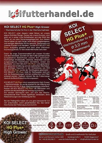 Koifutter Koi HG Plus - www.koifutterhandel.de Koifuttershop